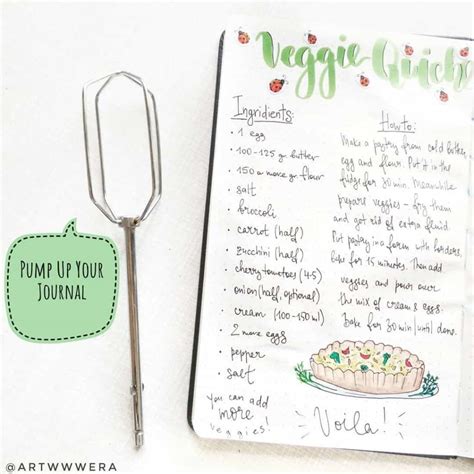 35+ Ideas for Recipes in your bullet journal | My Inner Creative