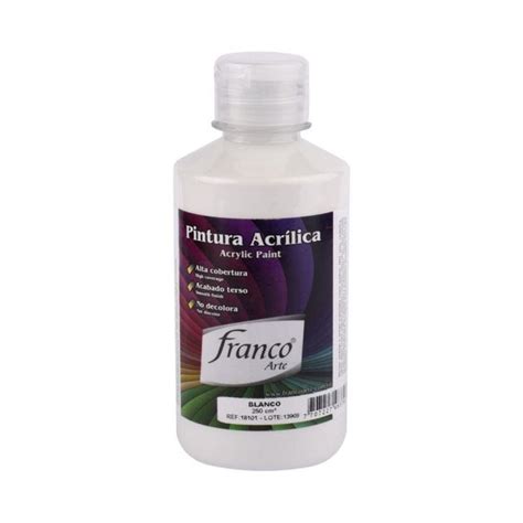 PINTURA ACRILICA BLANCO 250ML FRANCO Pintulac