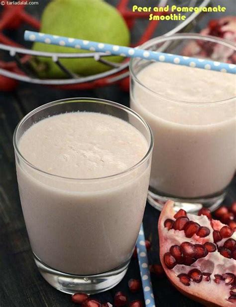 Pear And Pomegranate Smoothie Burgers And Smoothie Recipe