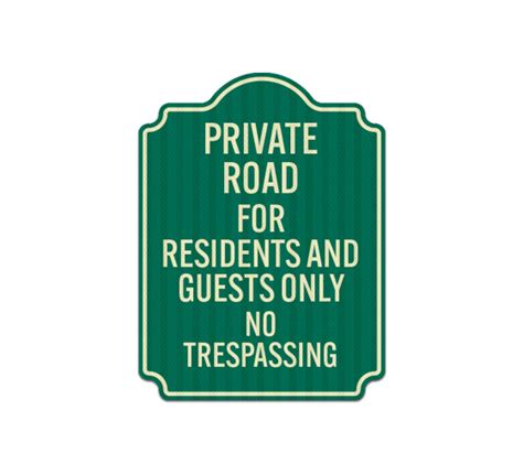 Private Property Driveway Aluminum Sign Egr Reflective