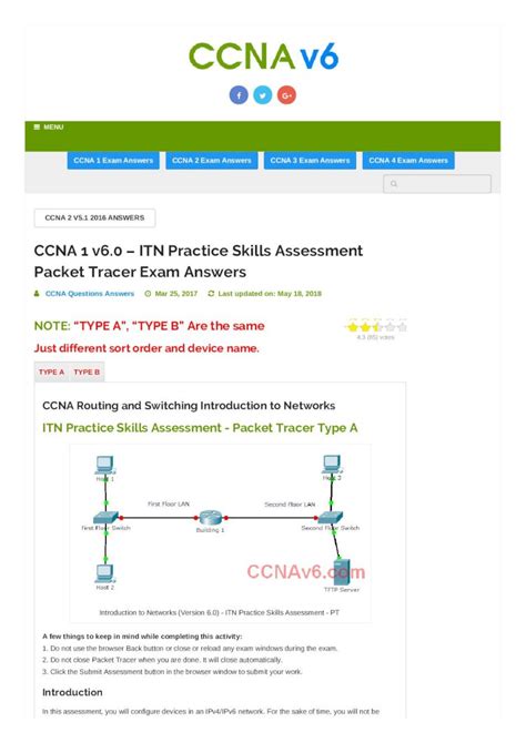 Ccna V Itn Practice Skills Assessment Packet Tracer Exam Answers Hot