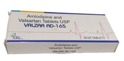 Valzar Ad 165 Amlodipine 5mg Valsartan 80mg Tablet Packaging Size