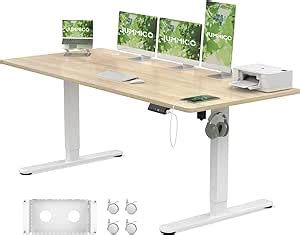 Jummico Electric Standing Desk X Cm With Charging Port Height