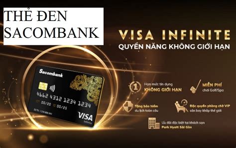 Thẻ đen Sacombank là gì Điều kiện thủ tục và cách mở thẻ đen Sacombank