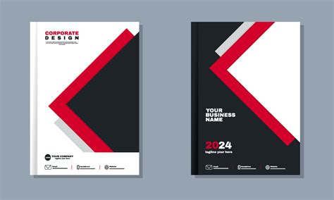 Abstract Creative Corporate Book Cover Design Template Red Color 5535766 Vector Art At Vecteezy