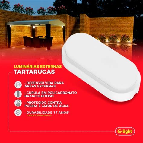 Luminaria Tartaruga Led Branca W K Autovolt G Light Parcelamento