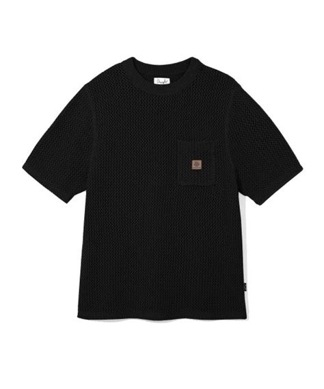 MUSINSA PHYPS POCKET MESH KNIT SS BLACK