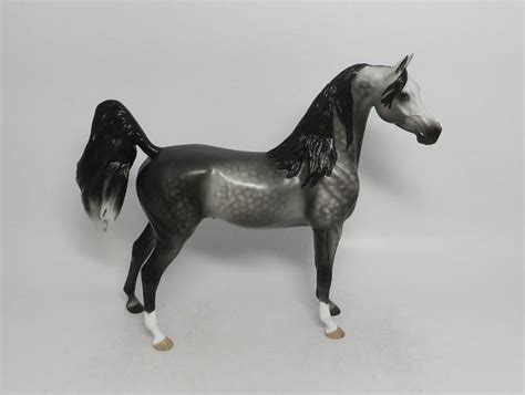 Mont Blanc Ooak Star Dapple Grey Arabian Model Horse By Sheryl Leisure