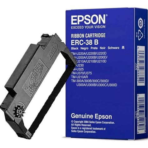 Epson ERC 38B Black Printer Ribbon Cartridge