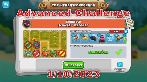 Btd Top Herausforderung Bloonstd Advanced Challenge