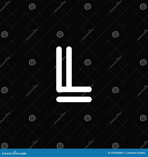 Minimalist Letter L Outline Or Monogram White Logo Isolated On