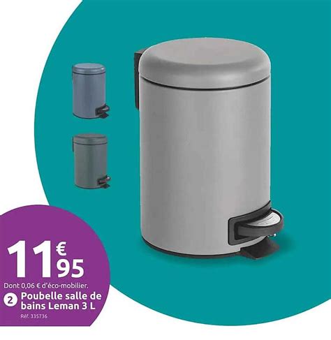 Offre Poubelle Salle De Bain Leman 3 L Chez Mr Bricolage