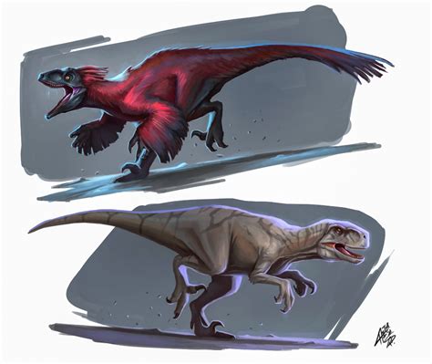Artstation Pyroraptor Atrociraptor Jurassic World Dominion