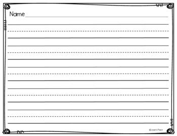 Kindergarten Writing Paper Landscape Style by Josie's Place | TpT