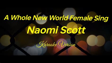 A Whole New World Nami Scott Female Sing Only Karaoke Version Youtube