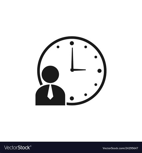 Work Hours Icon Design Template Isolated Vector Image