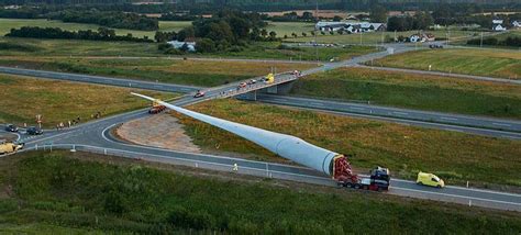 The world's largest wind turbine blade on the road