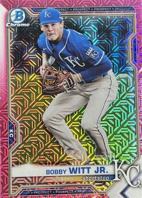 Bobby Witt Jr 2021 Bowman Chrome Mega Box Prospects Pink Mojo