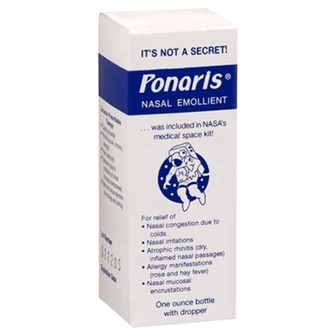 Ponaris Nasal Congestion Dryness And Irritation Relief Emollient 1 Oz Bo