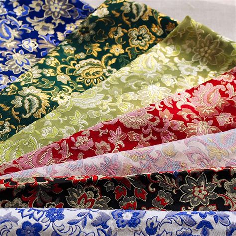 Flowers Jacquard Brocade Satin Fabric Diy Handmade Materia New Chinese