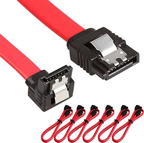 Amazon Relper Lineso 6 Pack 90 Degree Right Angle SATA III Cable 6