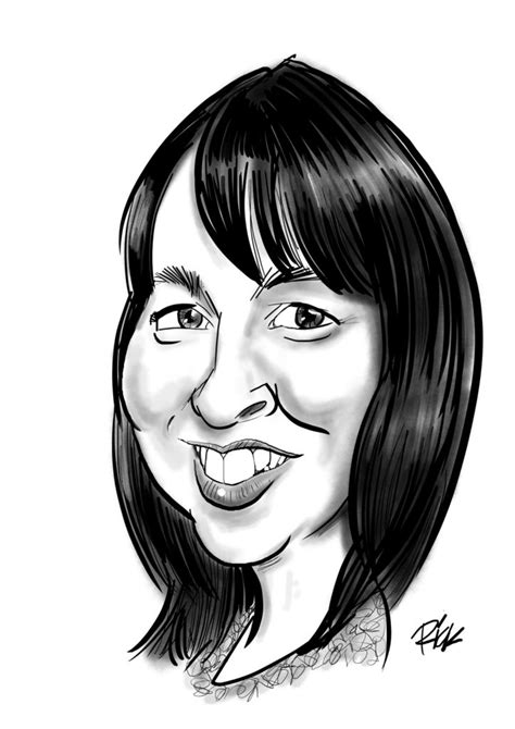 Head And Shoulders Mono Caricaturist Digital Caricaturist