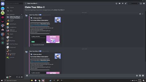 "Claim your nitro" bot scam – Discord