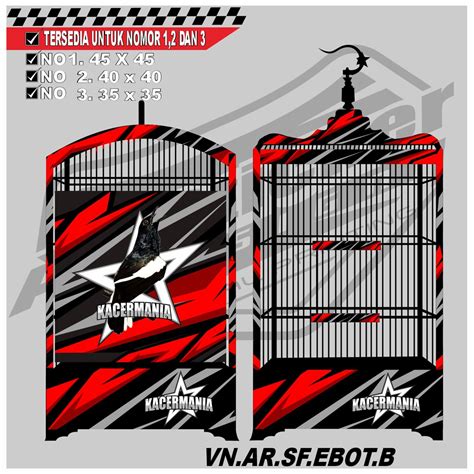 Jual Stiker Decal Kandang Ebod Kotak Dekal Sangkar Burung Kotak Model