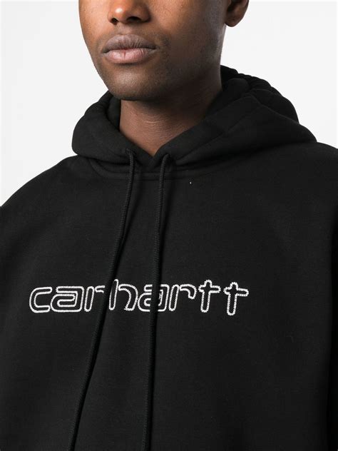 Carhartt Wip Embroidered Logo Long Sleeve Hoodie Farfetch