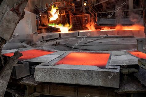 View Of The Casting And Smelting For Copper Anode In The Copper Processing Plant Smelting