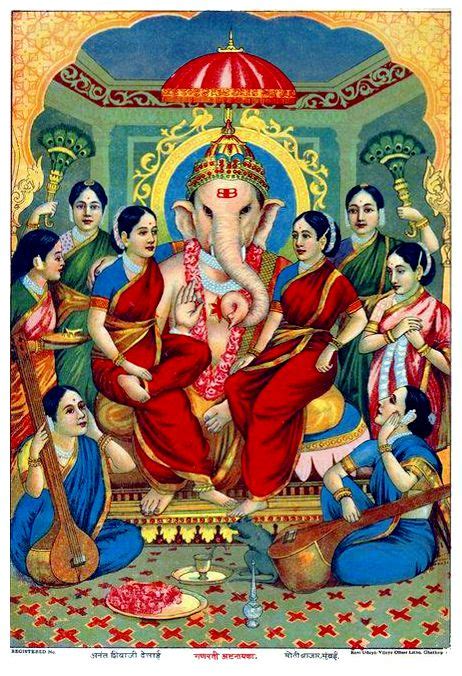 Lord Ganesha With The Ashta 8 Siddhi The Ashtasiddhi Are Associated