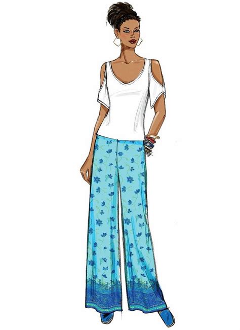 Sewing Pattern Wide Leg Pants Pattern Elastic Waist Pants Etsy