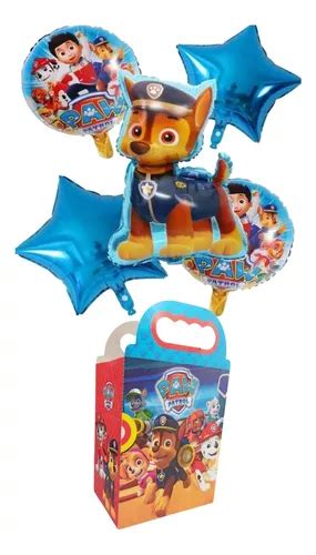 Paw Patrol Chase Set Globos Decoraci N M S Dulceras Ni Os Env O Gratis