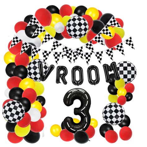 Buy Race Car Balloons Arch Garland Kit Inch Racetrack Number