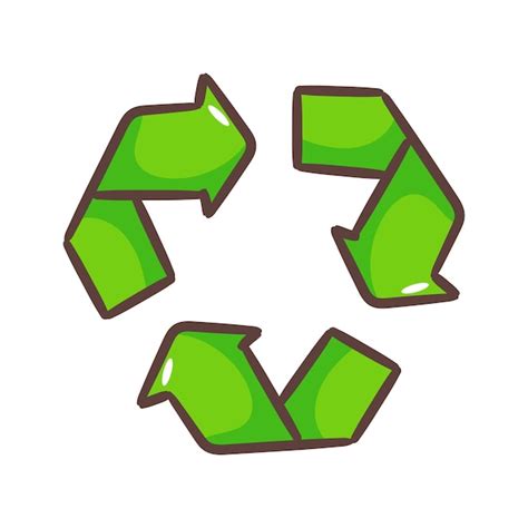 El Icono De Reciclaje De Las Flechas Verdes Vector Premium