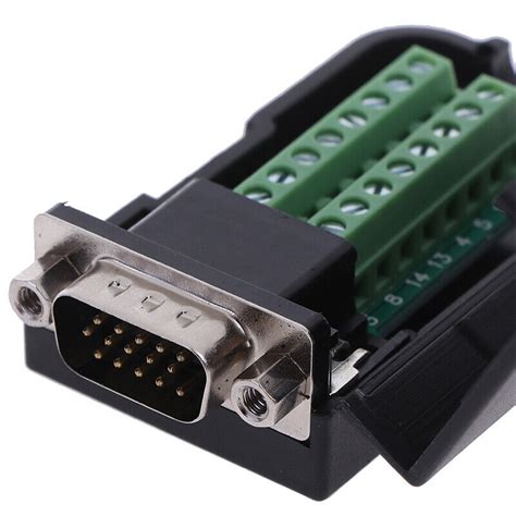 D Sub Db Vga Male Rows Pin Plug Breakout Terminals Conne Ebay