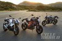 Aprilia Tuono V4 R vs. BMW S1000R vs. KTM 1290 Super Duke R Comparison Test | Cycle World