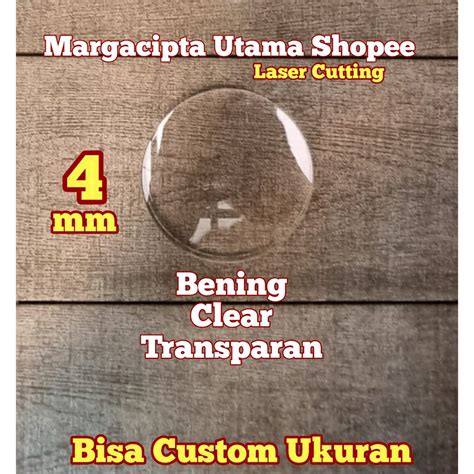 Jual Acrylic Bulat Mm Bening Clear Transparan Akrilik Custom Lasercut