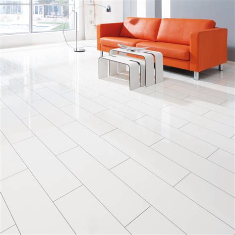 Gloss White Luxury Vinyl Plank Flooring