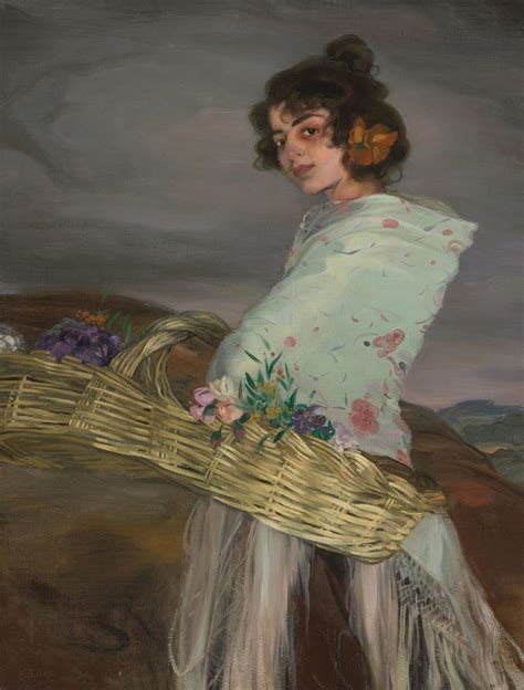 IGNACIO ZULOAGA Y ZABALETA GITANA FLORISTA Spanish Painters Spanish