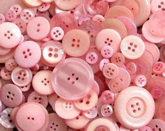 100 Mixed Light Pink Sewing Buttons - bulk buttons in assorted sizes ...