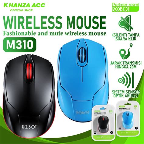 Jual KHANZAACC MOUSE Robot M310 Wireless Mouse Mute Key Shopee Indonesia