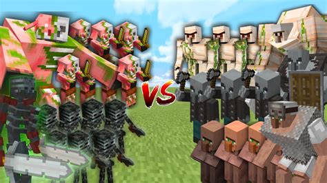 Extreme Overworld Vs Nether In Minecraft Mob Battle Youtube