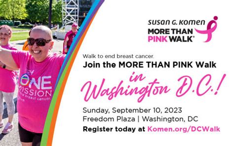 Join Susan G Komens MORE THAN PINK Walk On Sept 10 WTOP News