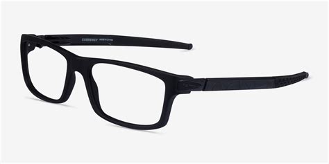 Oakley Currency Rectangle Satin Black Frame Glasses For Men