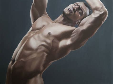Feelings Nude Male Body Erotic Gay Art Handsome Naked Man Painting By Simona Tsvetkova