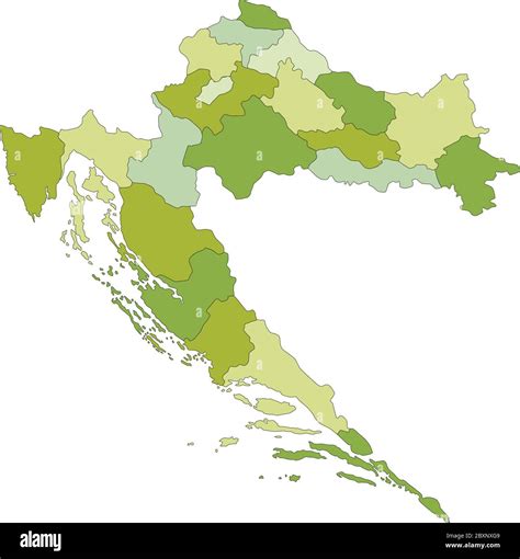 Sehr Detaillierte Editierbare Politische Karte Mit Getrennten Ebenen