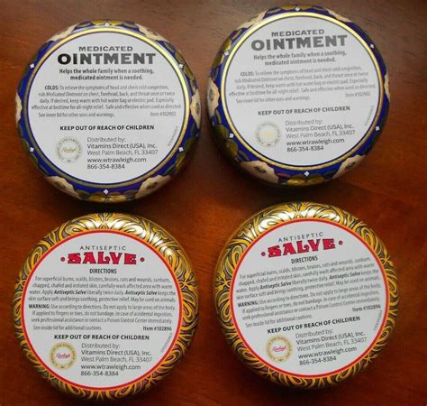 Rawleigh Antiseptic Salve Medicated Ointment Set Oz Each