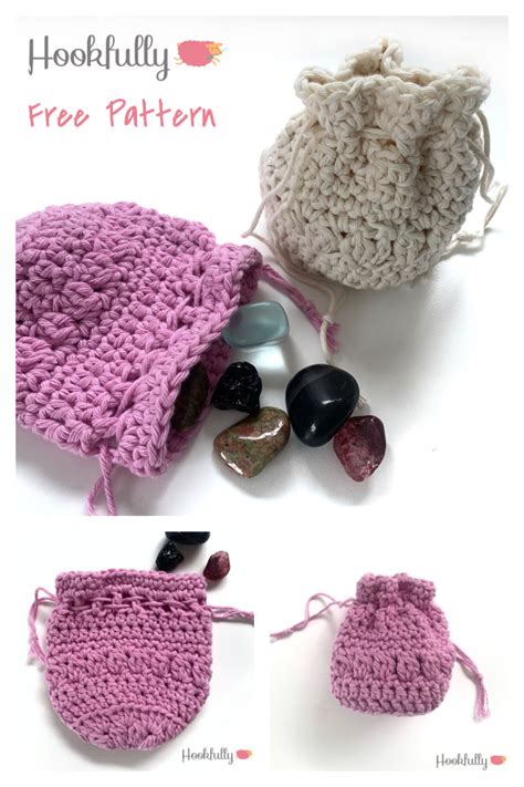 Drawstring Bag Free Crochet Pattern