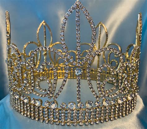 Imperial Rhinestone Full Mens Fleur Dlis Gold Crown Crowndesigners